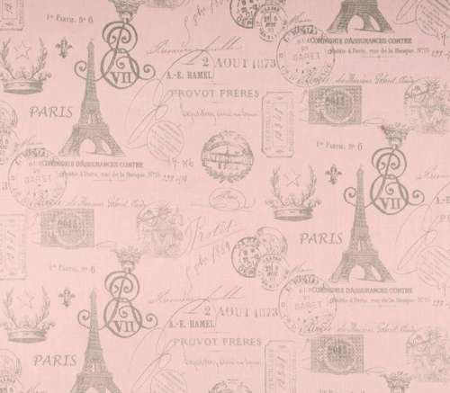 Printed Wafer Paper - Pink Parisian - Click Image to Close